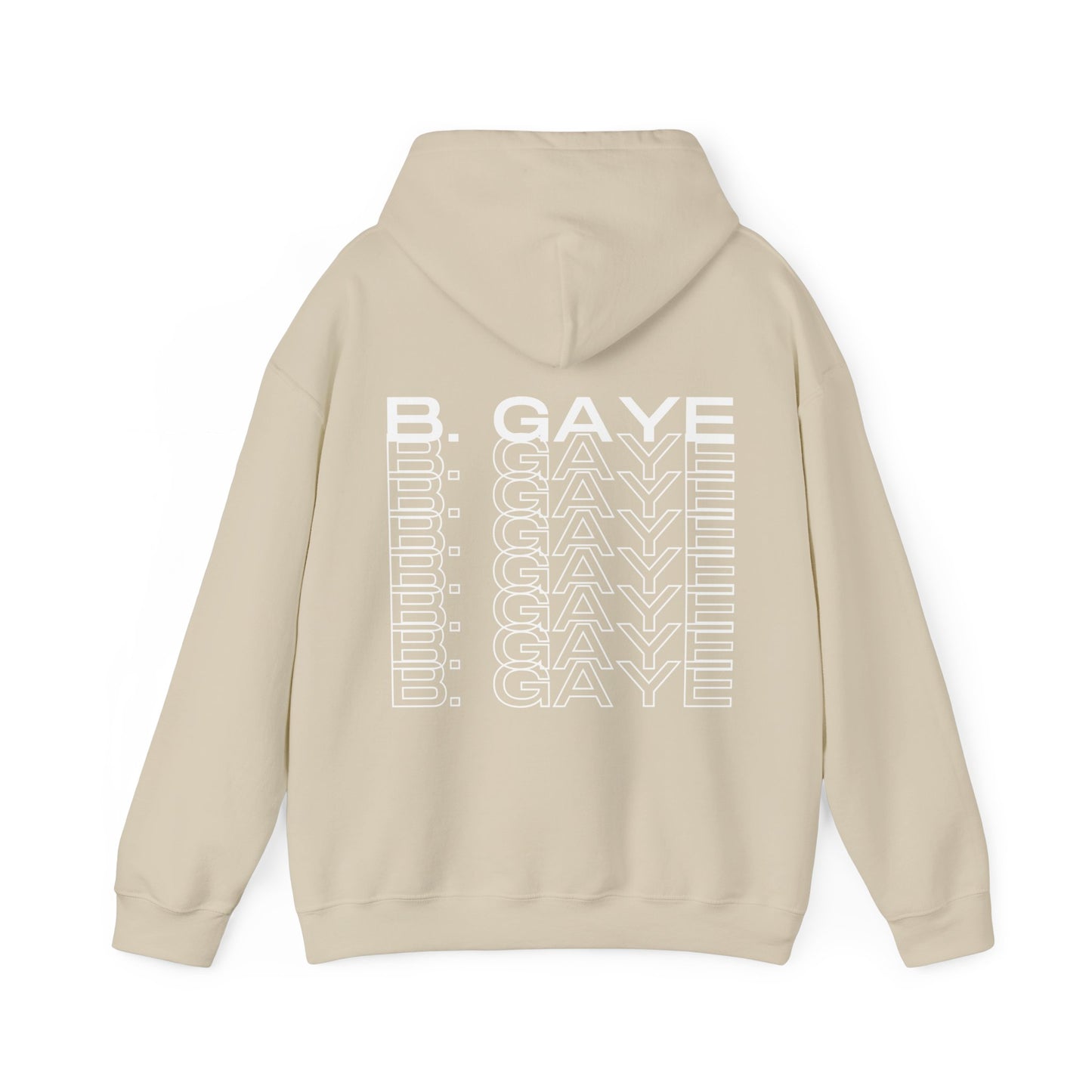 Natural gay pride hoodie back view