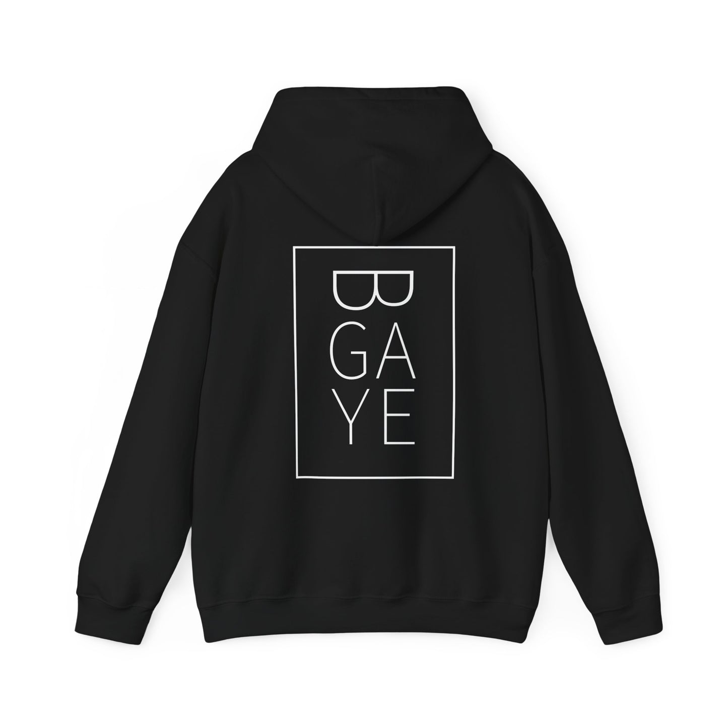 Black gay pride outfit hooded sweatshirt back view