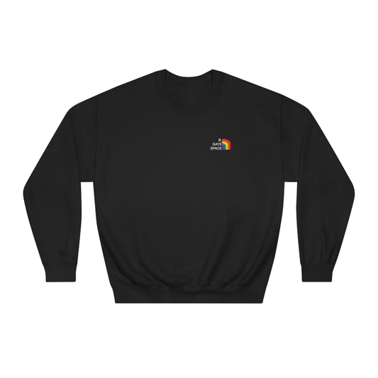 Black Gay pride crew neck sweatshirt  front view